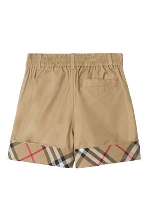 beige cotton shorts BURBERRY KIDS | 8117173B9719